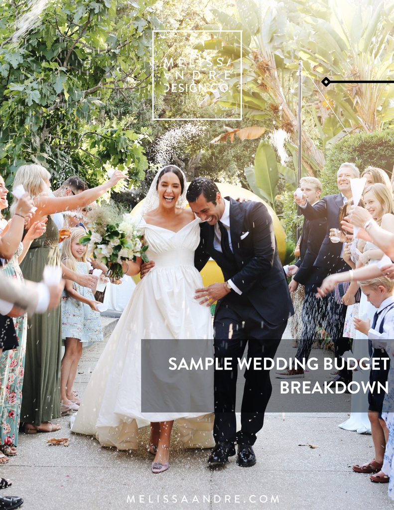 Sample Wedding Budget Breakdown – Melissa Andre Design Company
